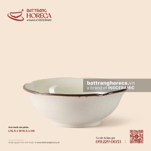 Tô (bát) hoa cắt 16.5cm - Trứng Sáo