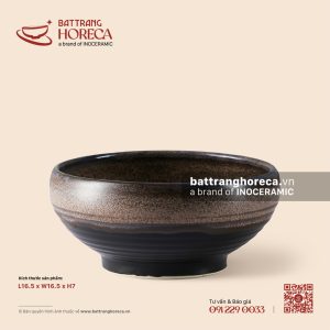 Tô (bát) khum 16.5cm - Ô Vân