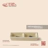 Bát (đĩa) gia vị chữ nhật 2 ngăn 15 x 7cm - Chép Lam