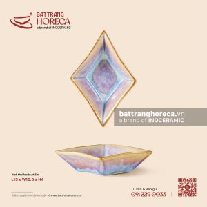 Bát (đĩa) gia vị chữ nhật nhọn 15 x 10.5cm - Tuyết Hồng