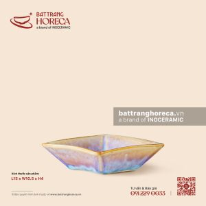 Bát (đĩa) gia vị chữ nhật nhọn 15 x 10.5cm - Tuyết Hồng