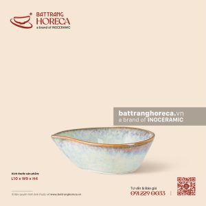 Bát (đĩa) gia vị giọt nước 10 x 9cm - Khói Lam