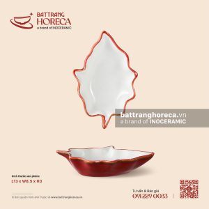 Bát (đĩa) gia vị lá 13 x 8.5cm - Minh Viên