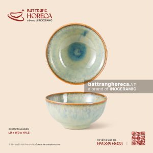 Bát (đĩa) gia vị mắm tròn 9cm - Khói Lam