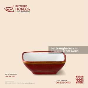 Bát (đĩa) gia vị mắm vuông 8cm - Minh Viên