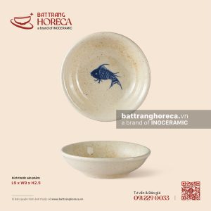 Bát (đĩa) gia vị muối tròn 9cm - Chép Lam