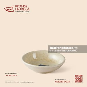 Bát (đĩa) gia vị muối tròn 9cm - Chép Lam