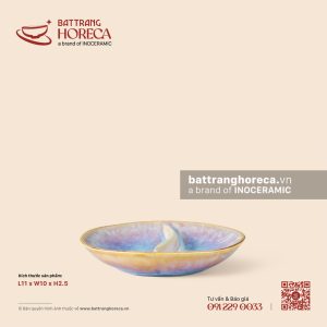Bát (đĩa) gia vị oval 2 ngăn 11 x 10cm - Tuyết Hồng
