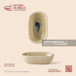 Bát (đĩa) gia vị thỏi vàng 8.5 x 5cm - Chép Lam