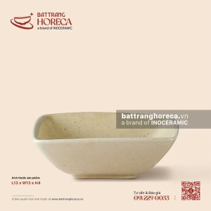 Bát vuông sâu 13cm - Chép Lam