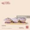 Bộ 3 hũ mứt tim kèm khay gỗ 31 x 11cm - Tuyết Hồng