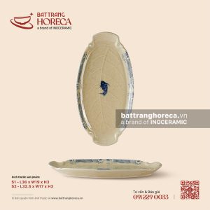 Đĩa bầu dục (oval) cá - Chép Lam
