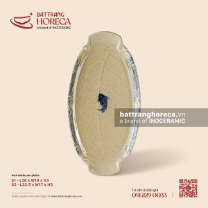 Đĩa bầu dục (oval) cá - Chép Lam