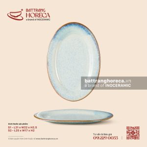 Đĩa bầu dục (oval) lá - Khói Lam