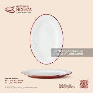 Đĩa bầu dục (oval) lá - Minh Viên