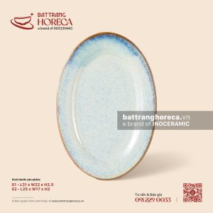 Đĩa bầu dục (oval) lá - Khói Lam
