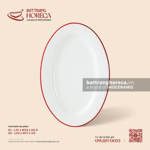 Đĩa bầu dục (oval) lá - Minh Viên