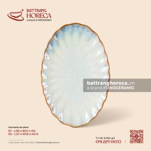 Đĩa bầu dục (oval) múi - Khói Lam