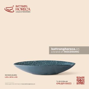 Đĩa bầu dục (oval) salad sâu 30 x 14cm - Tinh Vũ