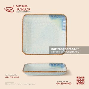 Đĩa bích quy 20 x 18cm - Khói Lam