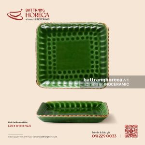 Đĩa bích quy 20 x 18cm - Lục Bảo