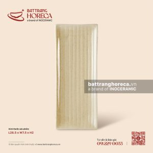 Đĩa chữ nhật vân chuối dài 25 x 10cm - Chép Lam
