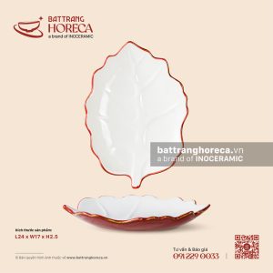 Đĩa lá bỏng 24 x 17cm - Minh Viên