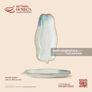 Đĩa lá chuối 29.5 x 13.5cm - Khói Lam
