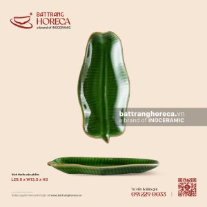 Đĩa lá chuối 29.5 x 13.5cm - Lục Bảo