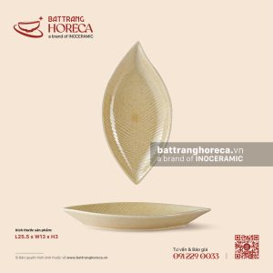 Đĩa lá nhọn 25.5 x 13cm - Chép Lam