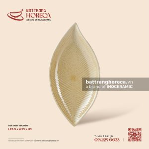 Đĩa lá nhọn 25.5 x 13cm - Chép Lam