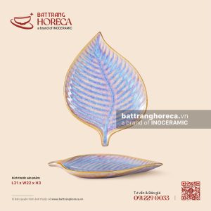 Đĩa lá rong 31 x 22cm - Tuyết Hồng