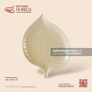 Đĩa lá trầu 26 x 20cm - Chép Lam