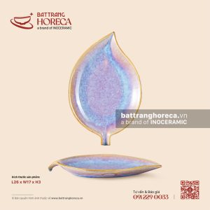 Đĩa lá xoài 26 x 17cm - Tuyết Hồng