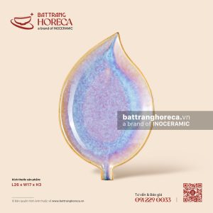 Đĩa lá xoài 26 x 17cm - Tuyết Hồng