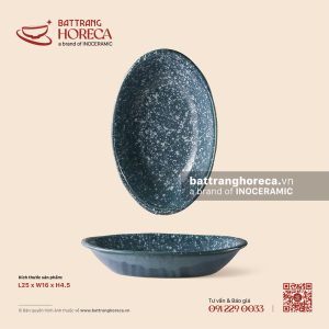 Đĩa salad bầu dục (oval) sâu lòng 25 x 16cm - Tinh Vũ