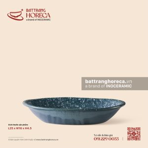 Đĩa salad bầu dục (oval) sâu lòng 25 x 16cm - Tinh Vũ
