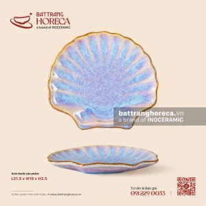 Đĩa sò 21.5 x 18cm - Tuyết Hồng