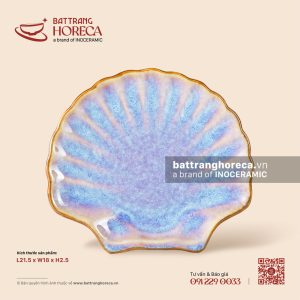 Đĩa sò 21.5 x 18cm - Tuyết Hồng