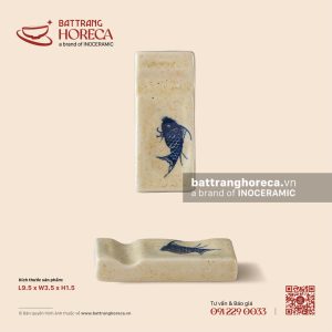 Gác đũa thìa chữ nhật 9.5 x 3.5cm - Chép Lam