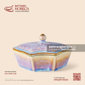 Hũ mứt cánh hoa 15 x 10cm - Tuyết Hồng