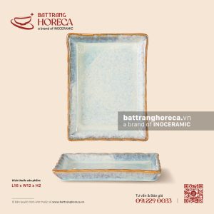 Khay chữ nhật lượn 16 x 12cm - Khói Lam