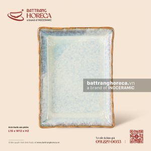 Khay chữ nhật lượn 16 x 12cm - Khói Lam