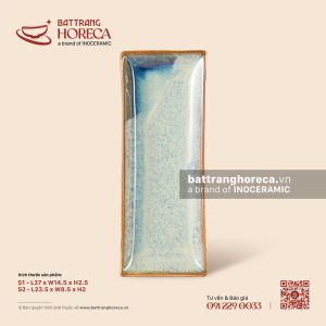 Khay chữ nhật sâu dài - Khói Lam