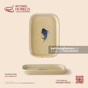 Khay dưa món chữ nhật 14 x 10cm - Chép Lam