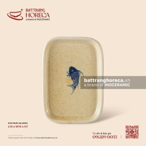 Khay dưa món chữ nhật 14 x 10cm - Chép Lam