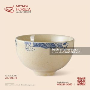 Tô (bát) cháo chân nhọn 13cm - Chép Lam