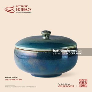 Âu (thố) bầu + nắp 15.5cm - Ngọc Thạch