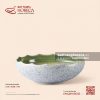 Bát bầu miệng lượn sóng chân cao 26cm - Rêu Phong