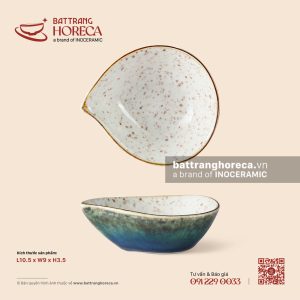 Bát (chén) chấm dáng quả đào 10.5 x 9cm - Ngọc Thạch
